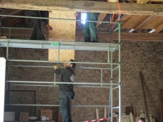 Réparation d'une charpente de grange&nbsp;